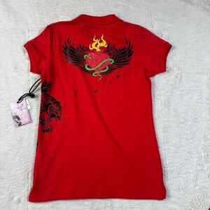 Vintage Y2K Blac Label Pink Dragon Women’s Collared Shirt